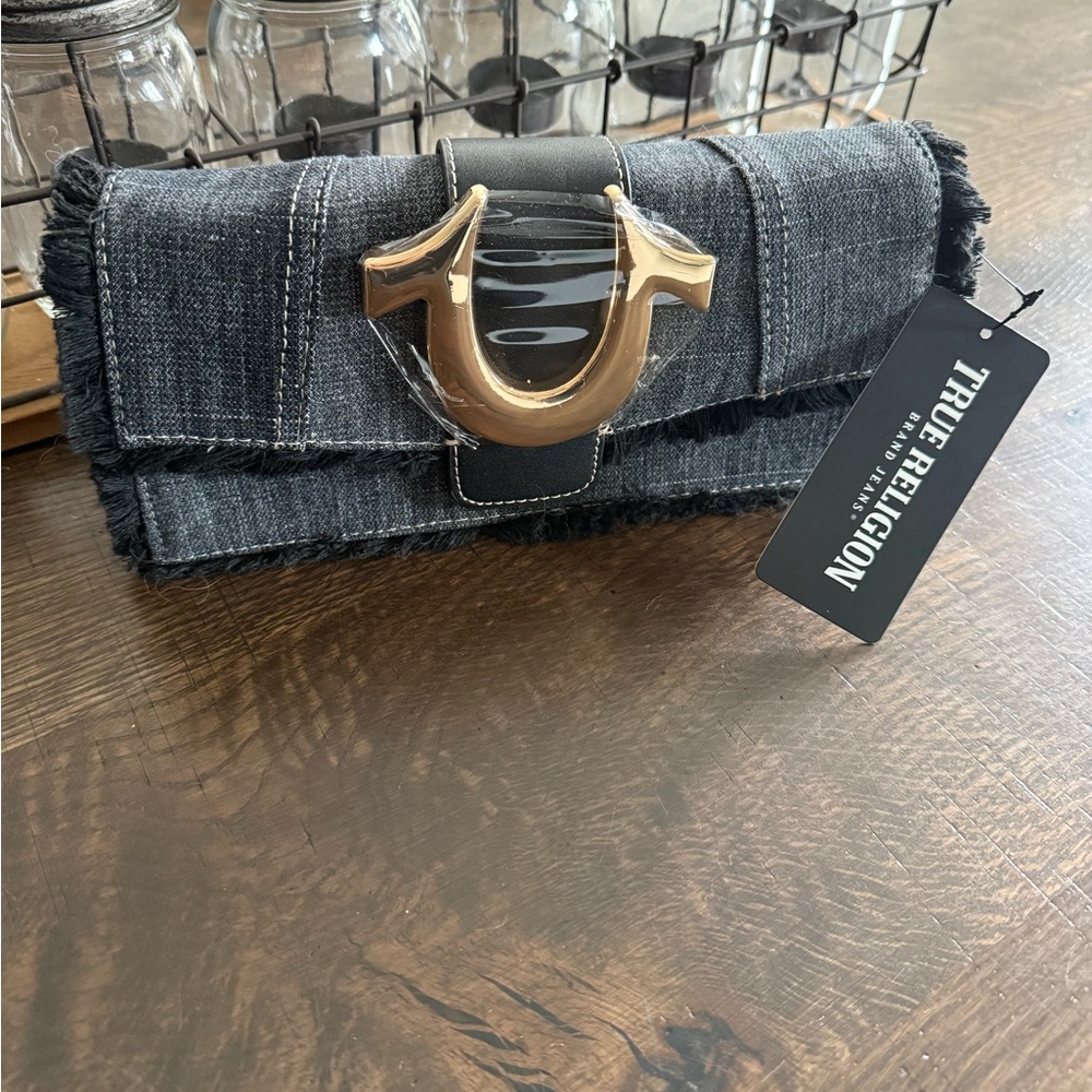 *NWT True Religion Denim Clutch Purse